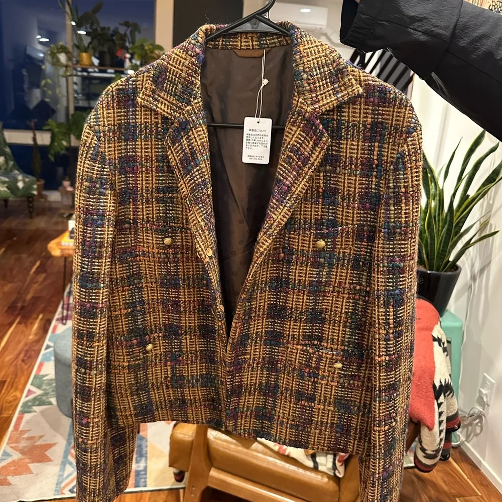 KAPITAL CASA TWEED CHECK BABA SAWYER JACKET Size 2 - Picture 2 of 6